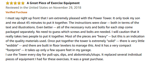 HARISON Power Tower user review 2 HARISON Power Tower user review 2